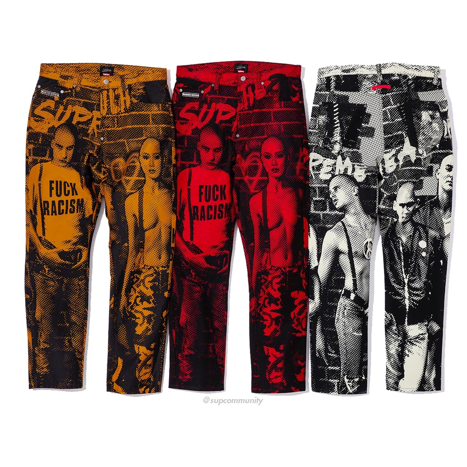 Supreme®/Jean Paul Gaultier® Fuck Racism Jean